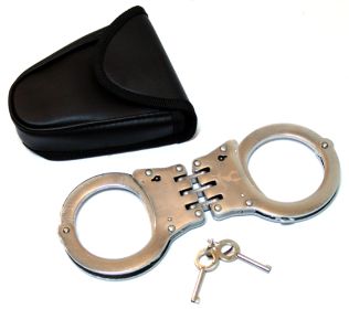 Chrome l Hinged Heavy Duty Handcuffs