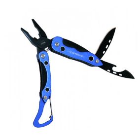 3" Blue Multi Tool With 2 Folding Blades & Belt Clip