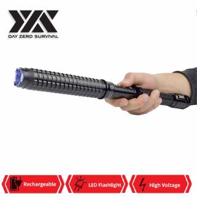 DZS Tactical Flashlight Stun Gun Expandable Baton 16.5" - 18.75"