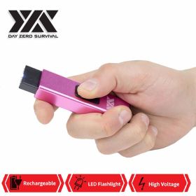 DZS Micro USB Stun Gun With LED Light (Color: Pink)