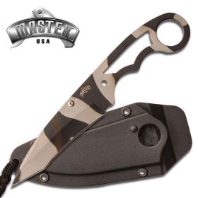 Tactical Defense Neck Boot Knife Tanto with Sheath (Option: Urban Camo)